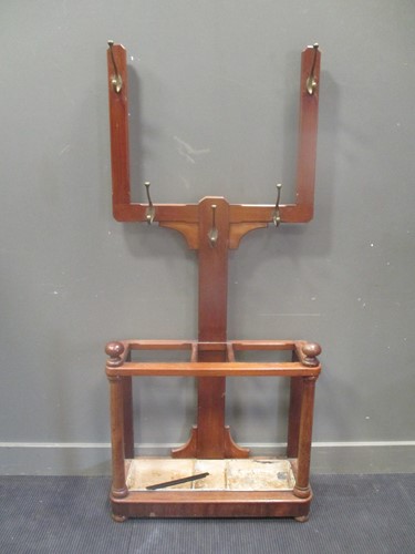 Lot 567 - A late Victorian mahogany hall stand, 173 x 77...