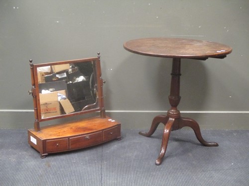 Lot 617 - A George III mahogany tripod occasional table,...
