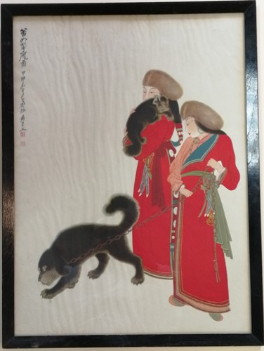 Lot 408 - A group of Chinese rice paper paintings,...