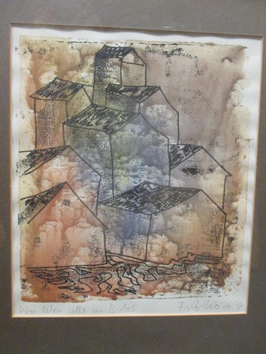 Lot 512 - Two indistinctly signed late 20th century prints