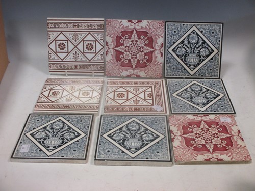 Lot 7 - A collection of various Minton tiles (qty)