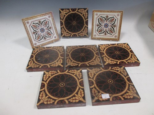 Lot 71 - A collection of fourteen Puginesque encaustic...