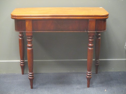 Lot 612 - A 19th century walnut D-end tea table, with...