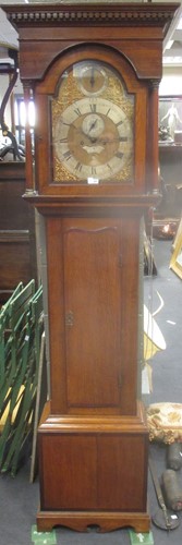 Lot 361 - A George III oak longcase clock, 207cm high,...