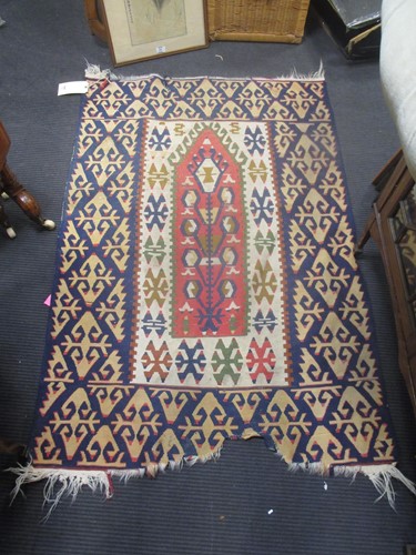 Lot 732 - A kelim carpet, 128 x 101cm and another, 192 x...