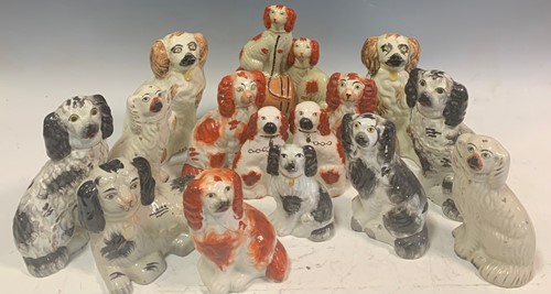 Lot 198 - A collection of Staffordshire dogs (15)