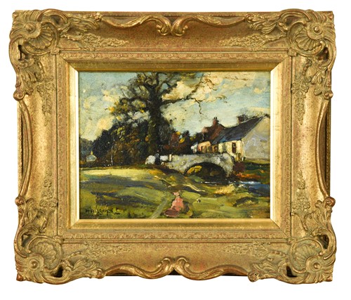 Lot 269 - Two small 20th century oil on boards, to include