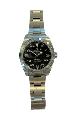 Lot 290 - Rolex - A gentleman's 'Oystersteel' 'Oyster Perpetual Air King' wristwatch