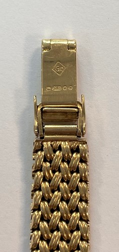 Lot 275 - IWC - A lady's 18ct gold wristwatch on a later 9ct gold bracelet