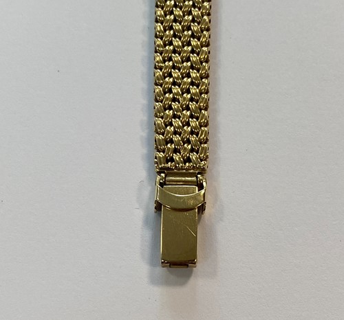 Lot 275 - IWC - A lady's 18ct gold wristwatch on a later 9ct gold bracelet