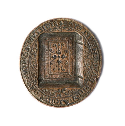 Lot 459 - A bronze matrix seal for Cheveley school (near Newmarket, Suffolk), 16th or 17th century