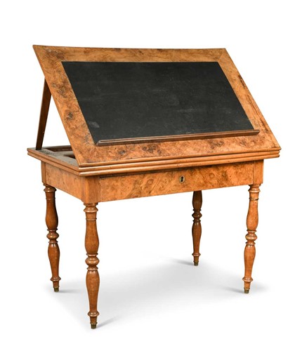 Lot 461 - A walnut veneered architect’s table, mid-19th...