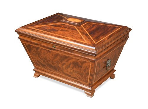 Lot 412 - A Regency mahogany and inlaid wine cooler