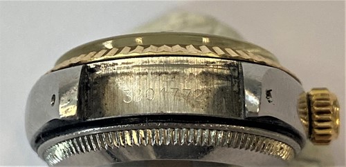 Lot 284 - Rolex - A lady's two colour 'Oyster Perpetual Date' wristwatch