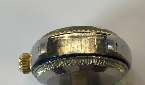 Lot 284 - Rolex - A lady's two colour 'Oyster Perpetual Date' wristwatch