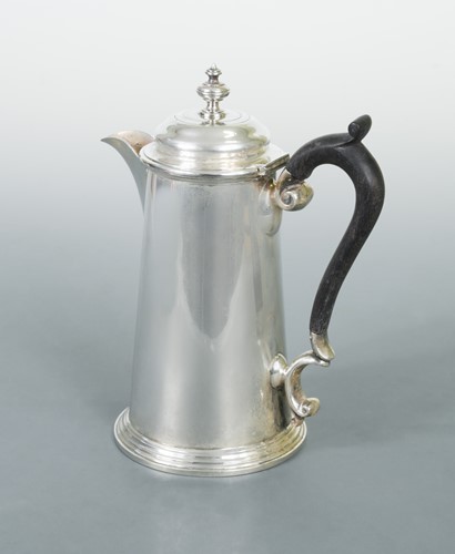 Lot 417 - A  Victorian silver hot water or coffee jug