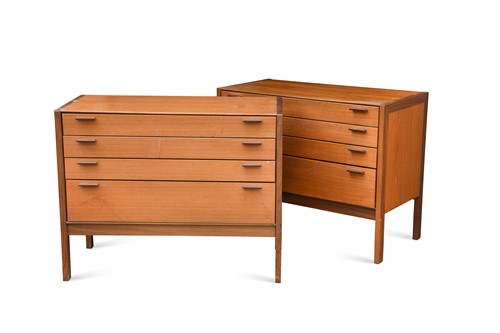 Lot 273 - A pair of Meredew teak secretaire chests of drawers, 1960s