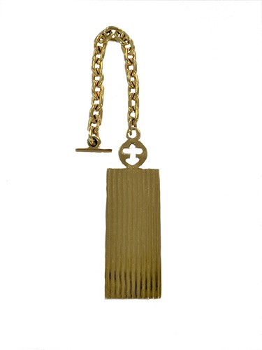 Lot 336 - A late 20th century 9ct gold key chain