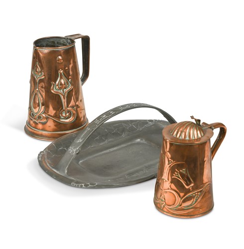 Lot 165 - Archibald Knox for Liberty & Co., a Tudric pewter cake basket, No. 0357
