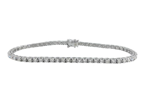 Lot 251 - A diamond line bracelet