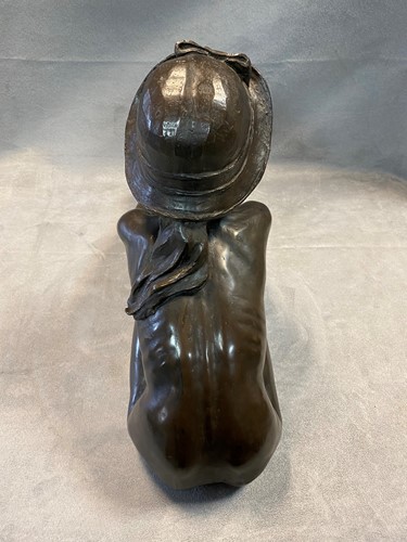 Lot 135 - § Tom Greenshields (1915-1994), Anya's Hat, a cold cast bronze resin model