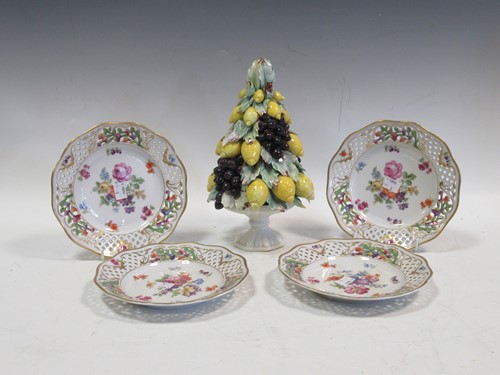 Lot 47 - A set of four early 20th Century Dresden...