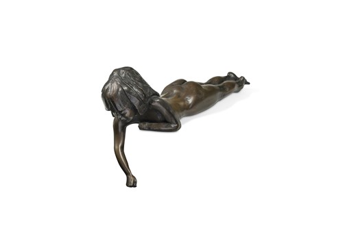 Lot 133 - § Tom Greenshields (1915-1994), Briony on Tummy, a cold cast bronze resin model