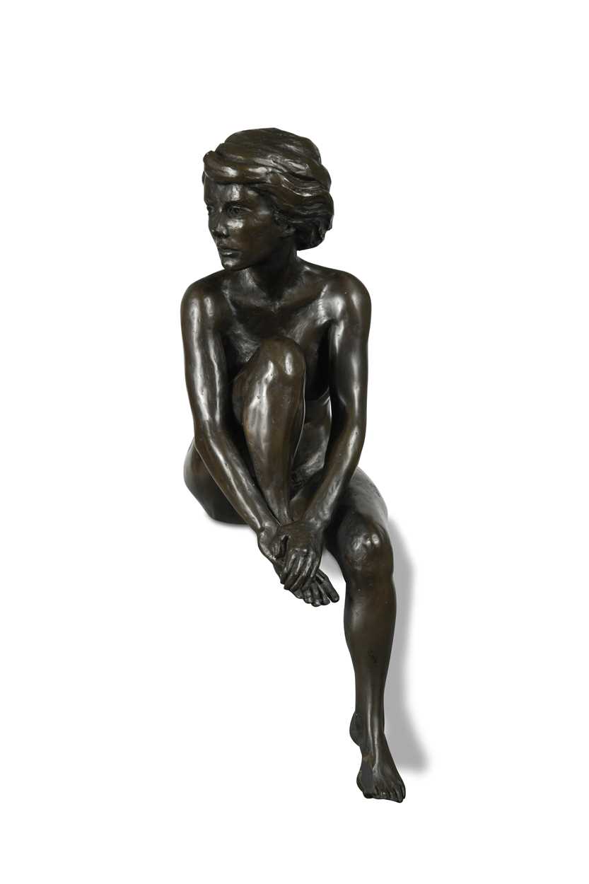 Lot 134 - § Tom Greenshields (1915-1994), Merry, a cold cast bronze resin model