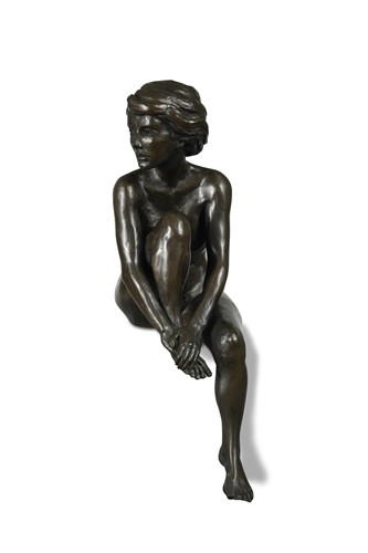 Lot 134 - § Tom Greenshields (1915-1994), Merry, a cold cast bronze resin model