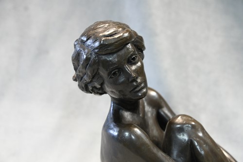 Lot 134 - § Tom Greenshields (1915-1994), Merry, a cold cast bronze resin model