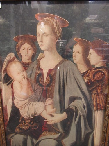 Lot 391 - A Medici Society Maddona, 60 x 39 cm, and...