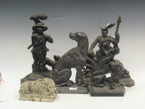 Lot 555 - A collection of cast iron doorstops and a...