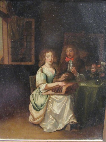 Lot 334 - 19th century Dutch School Interior Scene oil...