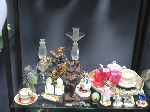 Lot 54 - Collection of porcelain figures, pair of...