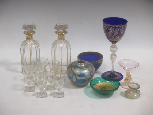 Lot 1 - A Norman Stuart iridescent glass vase, a good...