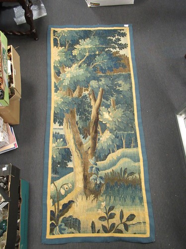 Lot 198 - A French or Flemish tapestry panel, 184 x 79cm