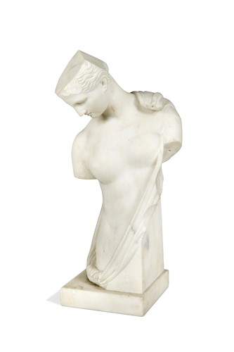 Lot 352 - After Gaetano Rossi (Italian, born 1829), a carved marble figure of Psyche of Capua