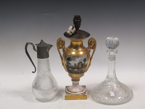 Lot 65 - Two shelves of decorative glass and china,...