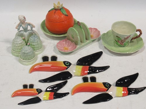 Lot 64 - Carlton Ware including two cruets, cups,...