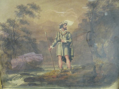 Lot 352 - 19th century watercolour of a hunter in a...