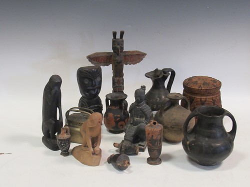 Lot 7 - Collection of ancient vessels and pots with...