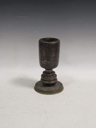 Lot 2 - A Japanese bronze vase with inlaid decoration,...