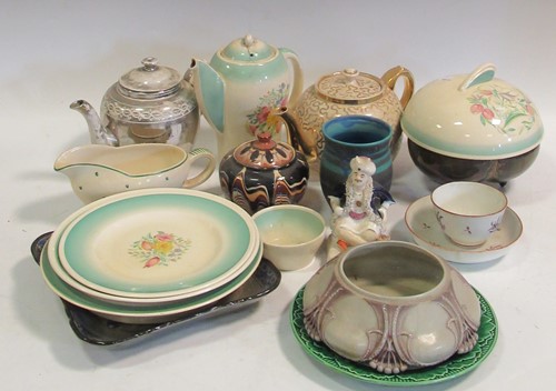 Lot 70 - A Susie Cooper coffee pot (A/F), a matching...
