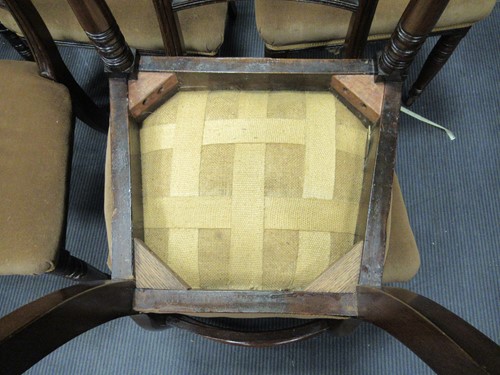 Lot 454 - A set of six Regency mahogany dining chairs...