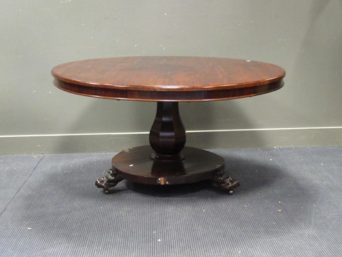 Lot 444 - A William IV rose wood breakfast table on...
