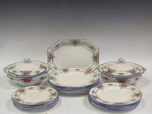Lot 72 - A twenty three piece dinner service 'Poppyland'...