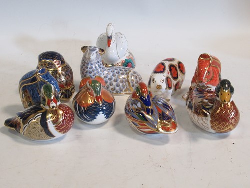 Lot 34 - Royal Crown Derby paperweights, 10 Various...