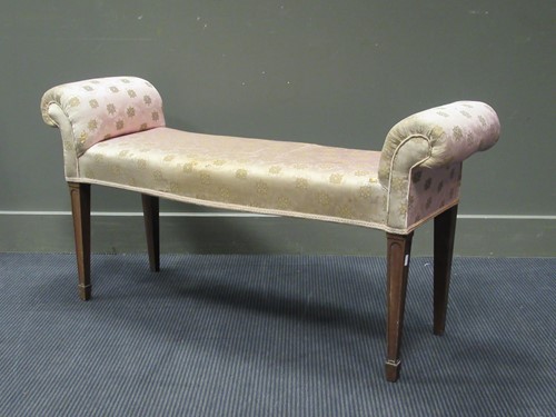 Lot 477 - A Georgian style mahogany window seat on...