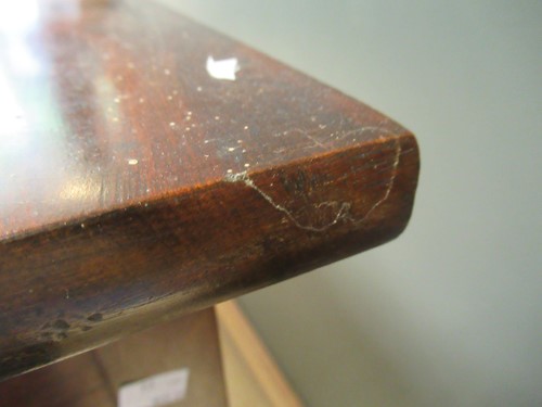 Lot 476 - A mahogany serpentine shape side table with...