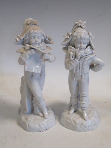 Lot 173 - A pair of Continental blanc de chine spill...